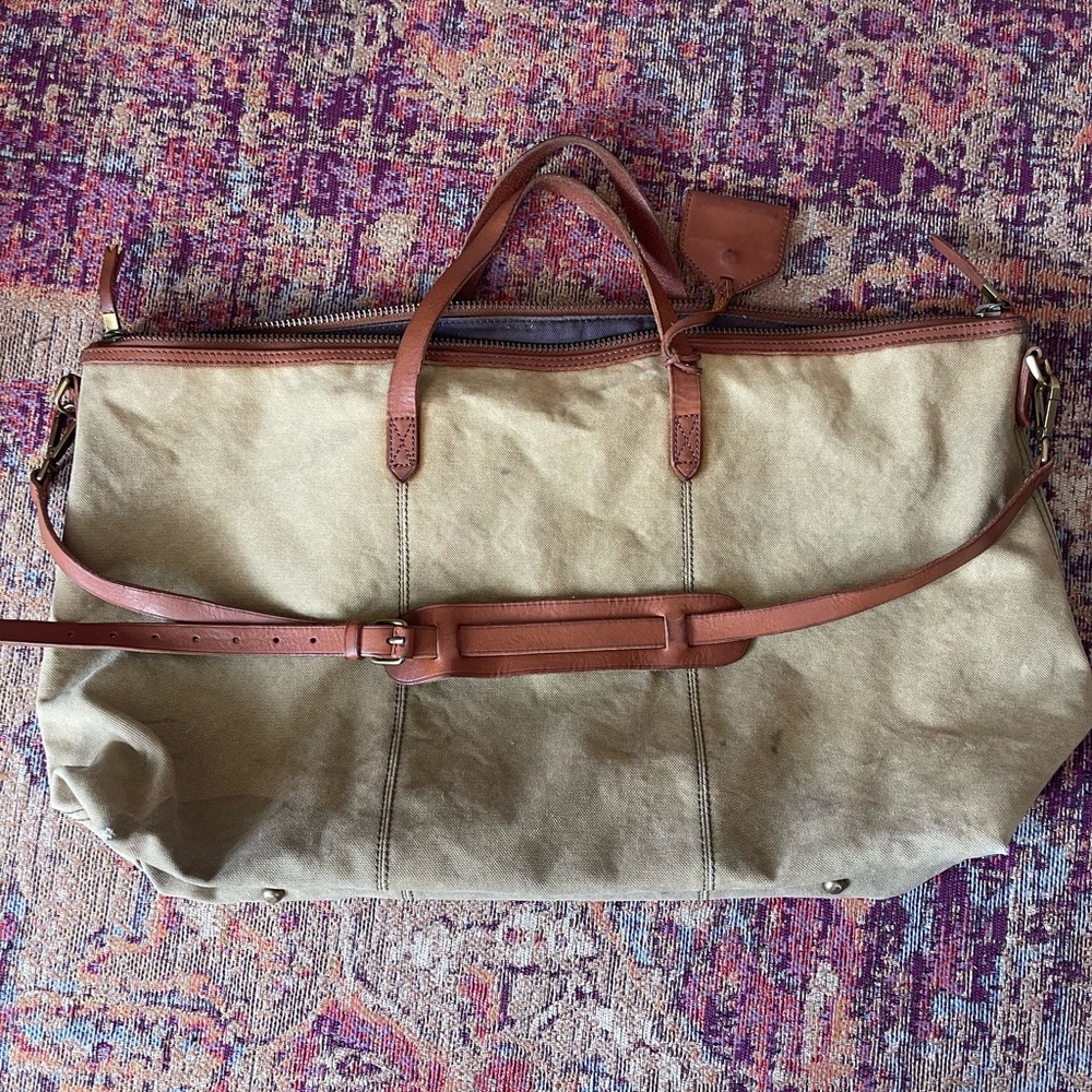 Madewell Tan and Brown Travel Bag